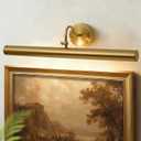 Hardwired Picture Lights for Wall,28 Inch Brass Vintage Picture Sconce,E12 Base,330° Rotatable,4-Light Gallery Art Lighting for Paintings,Artwork,Portrait,Vanity & Mirror Accent (Bulb Not Included)