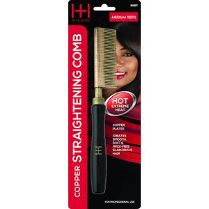 Annie Straightening Comb, Medium Teeth with Copper