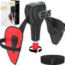 3rd Gen Thigh 0-100 lbs Adjustable Resistance Inner Leg Exercisers with Leg Straps Band Pelvic Floor Kegel Hip Exercise Workout Equipment Pilates Women Men (Black)