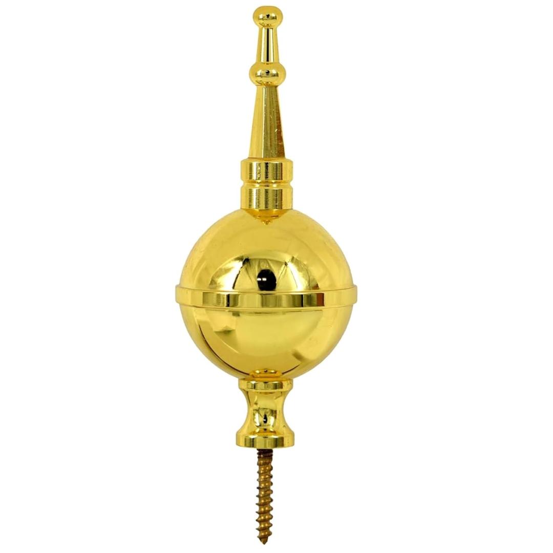 Brass Ball & Spire Finial for Grandfather/Grandmother Longcase Clocks Decorative Clock Tool