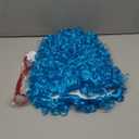 Sky Blue Tall Curly Costume Wig Women Light Blue Beehive Wigs with Red Necklace Christmas Halloween Cosplay Wigs Funny Party Wig