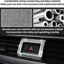 Bling Hazard Warning Button Cover Sticker Compatible with Honda 10th gen Honda Civic/Accord (2018-2022) Zinc Alloy Crystal Warning Light Decal