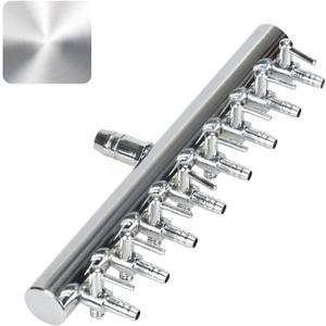 Pawfly 8-Way Aquarium Air Flow Control Lever Valve Chromium Copper Distributor Fish Tank Splitter Pump Accessories