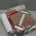 Ecomore 173PCS Football Party Decoration (Serve 24), Easter Decoration Football Birthday Party Supplies with Disposable Paper Plate Napkin Cup Cutlery Banners Touchdown Tablecloth Tailgate Party Decor