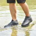 Shiwely Silicone Waterproof Shoe Covers, Upgrade Reusable Overshoes with Zipper, Resistant Rain Boots Non-Slip Washable Protection for Women, Men (XL (Women 11-13, Men 9.5-13), Black)