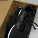 Wide Toe Box Shoes Women Sneakers Extra Wide Width Arch Support Non-Slip Tennis Athletic Ultralight Running Shoes for Women Walking Diabetic Plantar Fasciitis Footwear, Black, Size 7.5