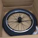 18 Inch Bicycle Front Wheel - 14Gx32H Spokes with ED Brass Nipples - 100mm Front Wheel with Tire and Tube (Front, 18 inch)