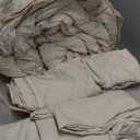 Andency King Size Comforter Set Beige, Boho Cream Soft Warm Tufted Neutral Bedding Comforter Sets for King Size Bed, 3 Pieces Aesthetic Chevron Farmhouse Cute Bohemian Textured Bedding Set (King (104"x90"))