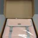 3" D-ring Zipper Binder with 700+ Sheets Capacity, 3-ring Zip Up Binder with Shoulder Strap for School, College, Office, Compatible with 13" MacBook & 12.9" Tablet (Light Pink)