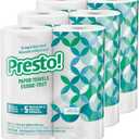 Presto! Paper Towels, 128 Sheet, 6 Rolls | Flex-a-Size | Family Roll | 3 Packs of 2 | White
