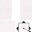 5 Pcs White Glitter Cardstock for Graduation Cap Decorations, 9.8 Inch Grad Cap Topper Blank Construction Paper for DIY Grad Hat Decor