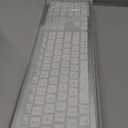 seenda Wireless Keyboard and Mouse Combo, Rechargeable Quiet Keyboard Mouse, Sleek and Ultra Thin Design, Full-Size with Number Pad for Windows, Laptop, PC, Notebook, Desktop- Silver and White