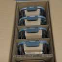 BAYZZ 10 Pack Glass Meal Prep Containers, Glass Food Storage Containers with Lids, Airtight Lunch Box, Freezer,Oven,Microwave and Dishwasher Safe