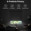SwitchBot Motorized Roller Blinds with Remote Control for Windows, Smart Roller Shade, Battery & Solar Panel(Sold Separately) Powered, Easy to Install, 100% Adjustable(White, S: 22.8"-31.5")