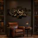 YOUHONG 5 Pieces Jesus and Lamb Canvas Christian Wall Art Religious Decor, 50"L x 24"W