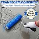Concrete Texture Roller Stamp, Stone Pattern Decorative Cement Roller for Driveway Patio Walkway, Professional Concrete Imprint Tool for DIY Landscaping & Masonry (Stone)
