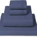 Mellanni Queen Sheets Set - 4 PC Iconic Collection Bedding - Hotel Luxury, Extra Soft, Cooling Bed Sheets - Wrinkle, Fade, Stain Resistant (Queen, Blue Nova)