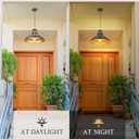 FEMILA 18" Outdoor Pendant Lights for Porch, 2 Pack, Farmhouse Pendant Light, Barn Vintage Hanging Light Fixture for Kitchen Island, Adjustable Height,Oil Rubbed Bronze Finish, 4FY15-MP-L-2 ORB