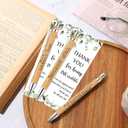 Yeaqee 36 Sets Employee Appreciation Gift Bulk Thank You Inspirational Bamboo Pen with Card Graduation Appreciation Gift for Teacher Student Nurse Coworker Staff Office Team (Being Awesome)
