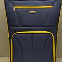 Rockland Fashion Softside 4 Piece Luggage Set, Expandable, (14" Tote/19"/24"/28"), Navy