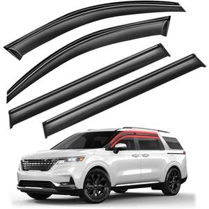 Window Visors Rain Guards FIT 2022 Kia Carnival LX, EX, SX & 2023 Kia Carnival LX, EX, SX  Side Window Deflectors Vent Shades Front and Rear Sun/Rain Visors 4PCS Set