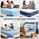 4Pcs Upgrade Bed Sheet Holders for Corners, Bed Sheet Grippers, Fitted Sheet Holders Keep Sheets Firm & Tight, Lock Sheet Holders, Heavy Duty Bed Sheet Clips, Fit All Mattress Easy Install