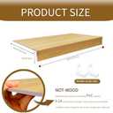 Wire Shelf Cover,KHASIM Wire Rack Covers for Pantry,PVC Wood-Look Faux Wood Shelf Liners,24x12 Inch,0.24 inch Thick for Home and Kitchen Organization (Imitation Oak Color)