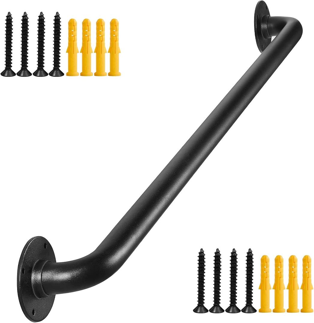 3 FT Black Hand Rails for Indoor Stairs, 36'' Interior Stair Railing