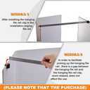 Epakh 8 Pieces Metal Hanging Divider Rail Clip File 4 Pieces File Cabinet Rails for Hanging Folder Frame for Storage