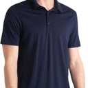 Icebreaker Merino Men's Merino 150 Tech Lite Ss Polo (Large, Midnight Navy)