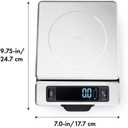 OXO Good Grips 11-Pound Stainless Steel Kitchen Scale with Pull-Out Display - Black