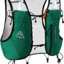 Haimont Running Hydration Vest with Water Bottles for Men Women, Lightweight 10L Hydrated Vest Pack for Trail Running, Hiking (Medium, Green)