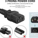 10FT AC Power Cord for ION Block Rocker, ION Pathfinder 2 3 4 280 320, ION Tailgater Speakers, ION Total Pa Supreme/Premier,Monster Rockin Rolle 2 3 4 360, Universal 3 Prong Charging Cable Replacement