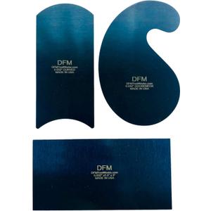 Blue Curved Cabinet Scraper Cards - Cabinet Scraper for Woodworking, Card Scraper Tool for Precision and Fine Finishes - Ideal Tool for Woodworking Projects - Made in USA (Set of 3)