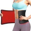 Large Red Light Therapy Pad for Body 24"x12", 660nm & 850nm Near Infrared Light Therapy Mat 35w with 10-90min Timer Setting for Back, Waist, Shoulder & Joints Alleviate Discomfort
