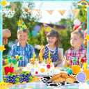 Zubebe 3 Pcs 13 x 10 Inch Sky White Clouds Birthday Party Supplies, Toy Inspire Game Trays Rectangle Serving Platter Cow Print Checkered Food Platter
