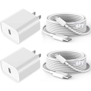 Fast iPhone Charger,2Pack[Apple MFi Certified] Quick Fast Apple Charger 6ft Long USB C Lightning Cable Fast Charging Cord USB Charger Block Adapter for iPhone 14 Plus/14 ProMax/13 Mini 12/11/XS/iPad