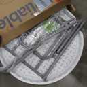 Byliable Cocktail Table 28in High Top Round Folding Indoor Outdoor, Plastic Bar Height Foldable Bistro Tall Table for Party, Patio, Dining Room, Kitchen, Events, Removable Locking Legs, White