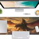 Mouse Pad,Desk Pad, Gaming Mouse Pad,Keyboard Mat Office Desk Decor Accessories (Dragon Knight)