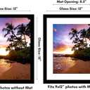 Americanflat 12x15 Picture Frame with Shatter-Resistant Glass - Use as 9x12 Frame with Mat or Display 12x15 Photo Without Mat - Signature Collection - Picture Frames for Wall Display - Black