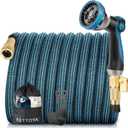 KETTOYA 150FT Expandable Garden Hose, Flexible Water Hose with 10-Pattern Spray Nozzle, Leak-Proof Retractable Heavy Duty Hose Pipe, 4-Layer Latex Core, Durable 3750D, Brass Alloy Connector, Kink-Free