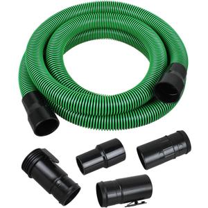 WS25021A Shop Vac Hose Kit for 1-7/8in Shop Vacuums Workshop Wet/Dry 13ft with 2-1/2-inch 6 Fittings/Attachments Vac Hose Fits Most Vacuum Cleaners (BLACK GREEN NEW)