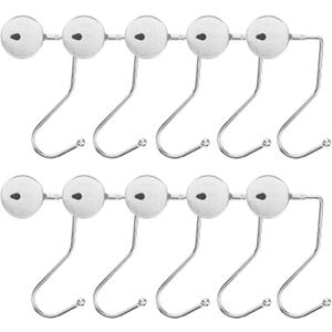 VOSAREA Purse Hook for Table 10pcs Under Counter Bag Hanger Hooks Portable Bag Holder Long Metal Hangers for Table Desk Handbag Purse Storage