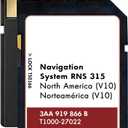 Latest V10 RNS 315 GPS Navigation SD Card Updated North America Maps for 2011-2015 Eos Beetle Golf Jetta Passat Tiguan