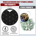 2 x Silicone Body Scrubber for Men Women - Anti Zinc Infused-Exfoliating Body Wash Scrubber,Heavy nodes Deeply Relieve,Vascular plaques,Lymphatic Drainage,Blood Circulation- Black