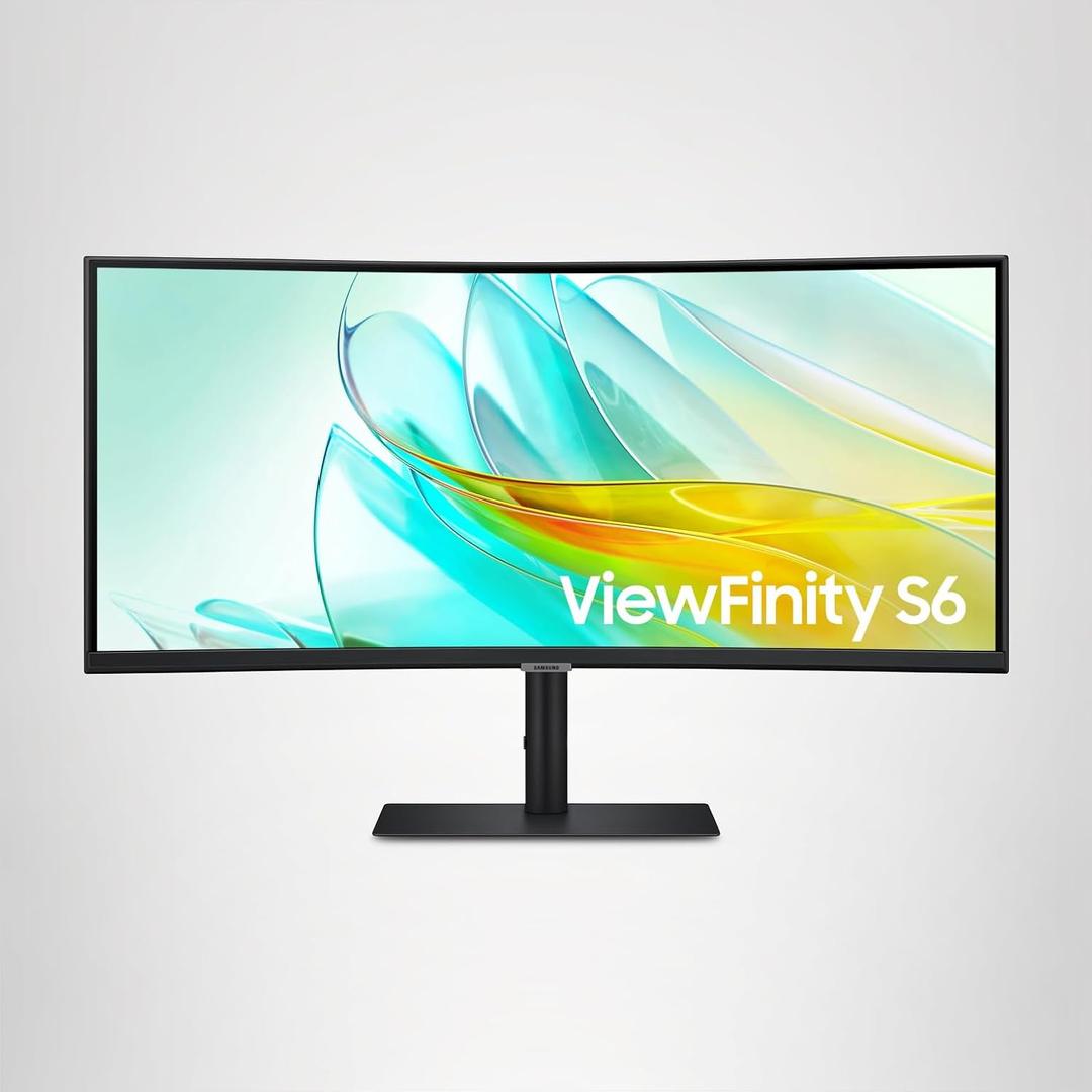 Samsung 34” ViewFinity S65UC, Ultra-WQHD Curved Monitor
100Hz Refresh Rate, AMD FreeSync™ HDR10, KVM Switch Built in Speakers with USB-C, LS34C654UANXGO, 2025