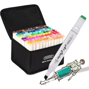 Alcohol Markers, 120 Colors Dual Tip Art Marker, Drawing Markers, Coloring Marker for Sketching Adult Coloring