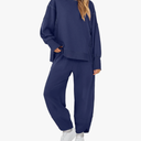 ANRABESS Womens 2 Piece Outfits Sweatsuits Oversized Sweatshirts Barrel Pants Matching Lounge Sets 2025 Fall Travel Clothes XL