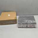 ELLDOO Wooden Treasure Chest Box, Wooden + PU Leather Storage Decorative Box for Jewelry Trinkets Photos, Vintage Rectangular Keepsakes Box for Girls Women Gifts (Lavender Pattern)