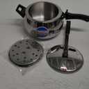 Hawkins 5 Litre Contura Pressure Cooker, Stainless Steel Inner Lid Cooker, Handi Cooker, Induction Cooker, Silver (SSC50)